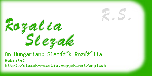 rozalia slezak business card